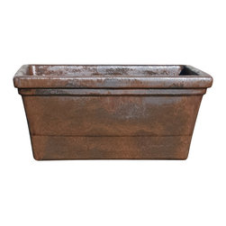 Mexican Rectangle Windowbox Planter Cocoa - Outdoor Pots And Planters