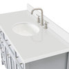 Ariel Kensington 49" Oval Sink Bath Vanity, 1.5" White Quartz