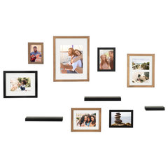 Kate and Laurel Calter 16x20 matted to 8x10 Wall Picture Frame, Set of 3,  Black, 3 Count