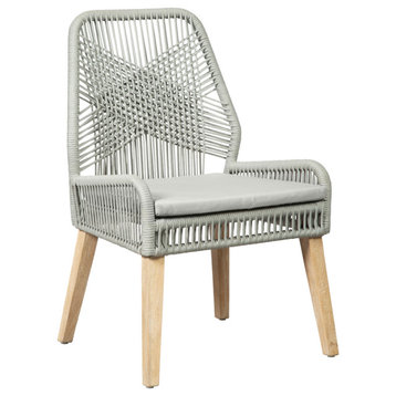 Nakia Woven Back Side Chairs Grey, Set of 2