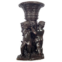 Bronze Three Boys Planter Urn
