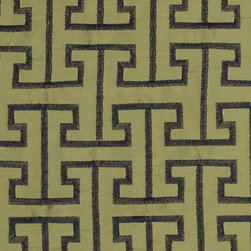 Green Custom Made Embroidered Dupioni Silk Curtains - Window Treatments