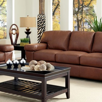Leather Sofas & Leather Living Room Furniture Sets
