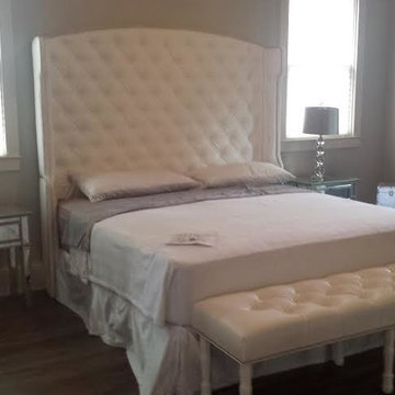 Wingback Headboard and Bench Set