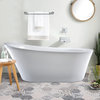 Vanity Art Freestanding Acrylic Soaking Bathtub, 70"