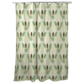 Betsy Drake Betsy's Pine Cone Shower Curtain