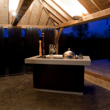 teppanyaki outdoor kitchen island