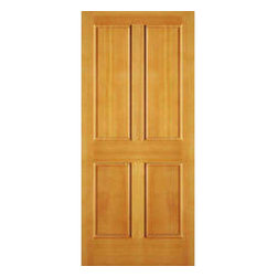 AB2044 - VERTICAL GRAIN DOUGLAS FIR EXTERIOR 4 PANEL DOOR (3/4" RAISED PANEL) (1-3/4") - Windows And Doors