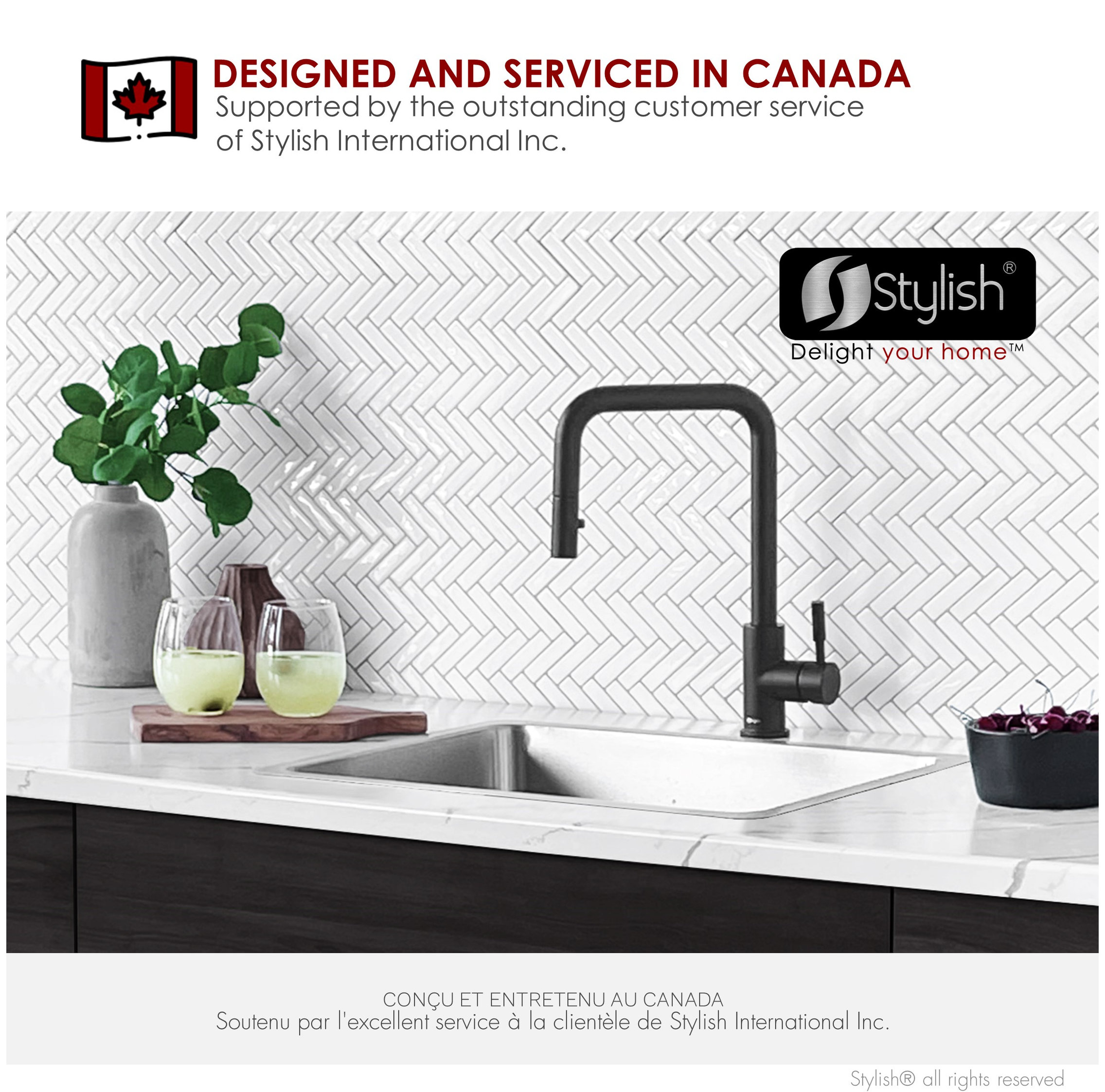 STYLISH 21 inch Single Bowl Undermount and Drop-in Stainless Steel Kitchen Sink