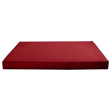 Contrast Pipe 8" FULL 75x54x8 Velvet Indoor Daybed Mattress COVER ONLY-AD369