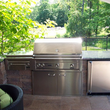 Outdoor Kitchen and Fireplace