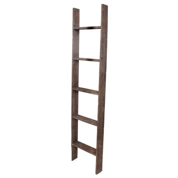 HomeRoots 5 Step Rustic Wood Ladder Shelf