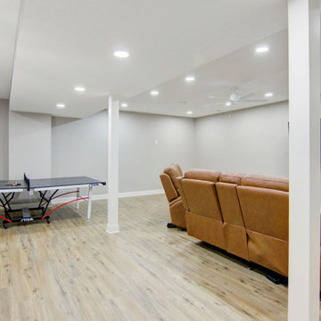 Transitional Basement Finish Liberty, MO
