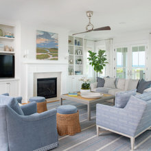 Patty Ann’s Family Room, Blue And white