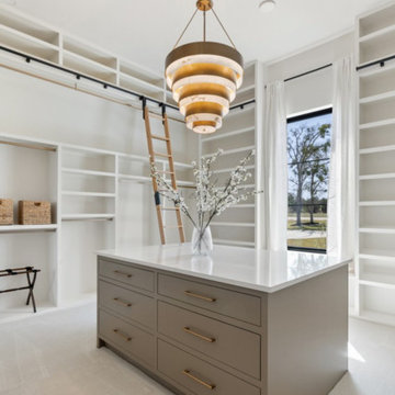 Light-Filled Dressing Room with Custom Built-Ins