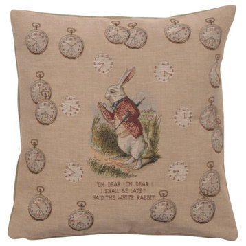 Late Rabbit Alice In Wonderland European Cushion Cover