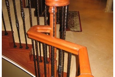 This is an example of a traditional staircase in Cleveland.