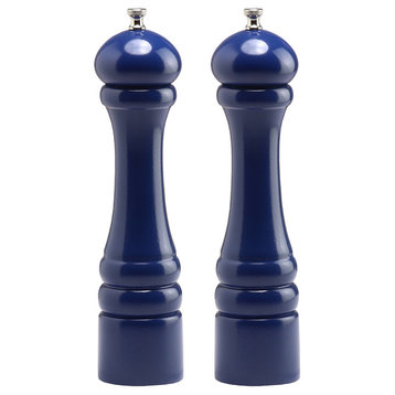 Chef Specialties Pro Series Pepper and Salt Mill Set, Blue, 10"
