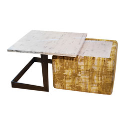Amber Cocktail Table & Ottoman - Coffee Tables