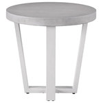 Universal Furniture - Universal Furniture Coastal Living Outdoor South Beach End Table - Add some extra surface space with the stylish South Beach End Table, built with a rounded cast concrete top and an angled metal base.