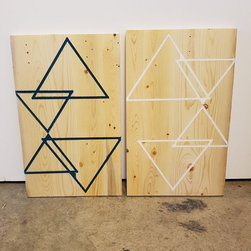 Mapped Wall Art: Triangles - Mixed Media Art