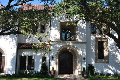 Tuscan exterior home photo in Houston