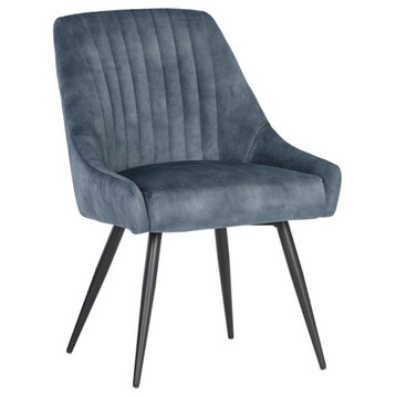 The Remi Dining Chair, Blue, Polyester