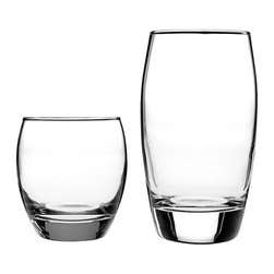 16-Piece Drinkware Set - (8) 12 oz. and (8) 16 oz. - Everyday Glasses