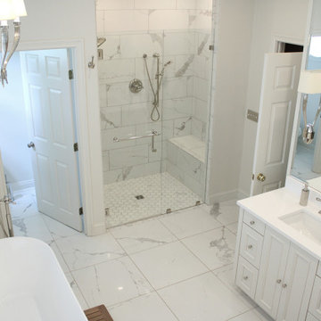 Master Bathroom - Tile and Installation by Exact Tile Inc