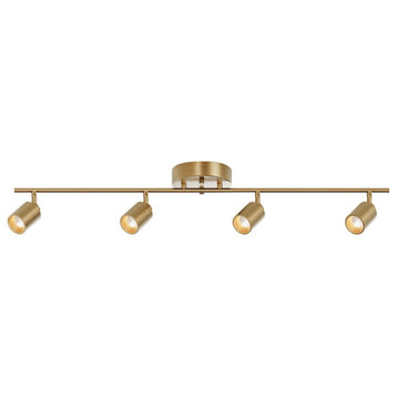 Vidalite Shura, Linear, 4 Head Track Light, Brass