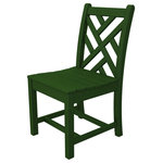Polywood - Polywood Chippendale Dining Side Chair, Green - Show off your exquisite sense of style with the POLYWOOD Chippendale Dining Side Chair. When paired with one of our traditional dining tables, this attractive chair adds both elegance and warmth to your outdoor entertaining space. Made in the USA and backed by a 20-year warranty, this durable chair is constructed of solid POLYWOOD lumber that won't splinter, crack, chip, peel or rot. It's also available in several fade-resistant colors, giving it the appearance of painted wood but without all the maintenance wood requires. That means no painting, staining or waterproofingever. You'll also appreciate how good this eco-friendly chair will look over the years as it resists stains, corrosive substances, salt spray and other environmental stresses.
