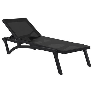 Compamia Pacific Sling Chaise Lounges, Black