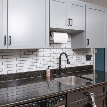 Two-Tone Gray and Black Kitchen in Woodbridge, VA