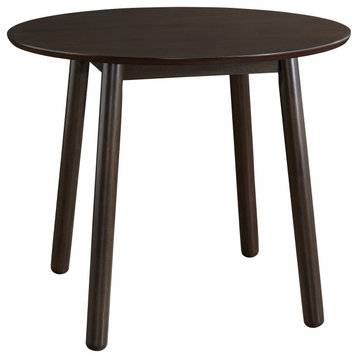 Hopper Round Dining Table, Coffee Bean Brown