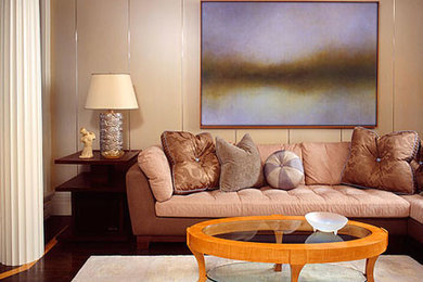 Living room - traditional living room idea in Boston