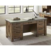 Aptos Solid Wood Dual Sided Storage Large Home Office Executive Desk.