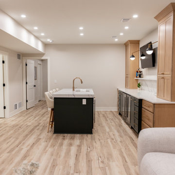 Basement Wine Cellar Wall and Under-Stair Kids' Playhouse