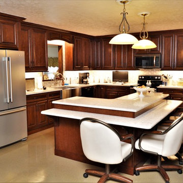 Lakeville, IN. Haas Signature Collection. Dark Cherry Kitchen