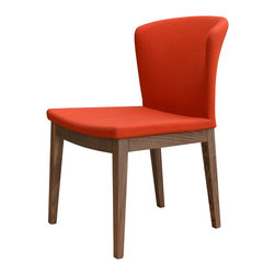 Capri & American Walnut - Orange Camira Wool - Dining Chairs