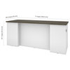 Bestar Norma Desk Shell - Walnut Grey & White