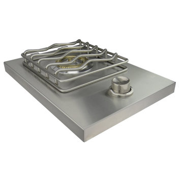 RCS Stainless Steel Single Side Burner with Stainless Steel Lid Drop-In, Natural