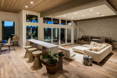 Example of a trendy living room design in Other