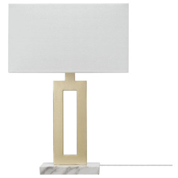 Globe Electric 67402 D'Alessio 20" Tall LED Accent Table Lamp - Painted Brass