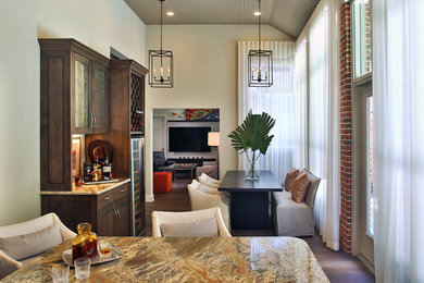 Home bar - transitional home bar idea in Jacksonville