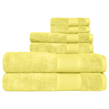 Heirloom Manor Avoca 6 Piece Bath Towel Set, Lemonade