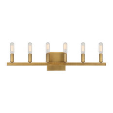 Pier 60 6 Light Bath by Designers Fountain D218C-6B-OSB in Brass Finish