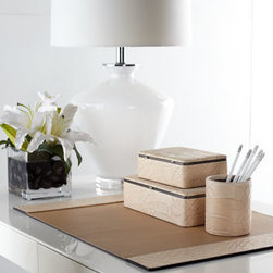 Crocodile-Embossed Desk Accessories - Desk Accessories