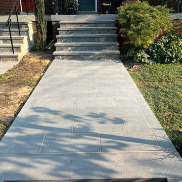 Running Bond Blue & Diamond Pattern Full Color Flagstone Walkways- Tenleytown DC