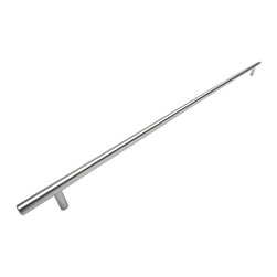 Cosmas - Cosmas 404-673SS Stainless Steel Slim Line Euro Style Cabinet Pull, Set of 5 - Cabinet And Drawer Handle Pulls