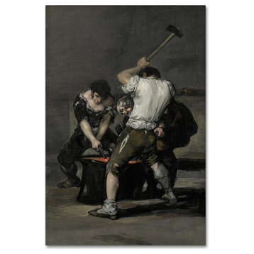 Francisco Goya 'The Forge' Canvas Art, 24 x 16
